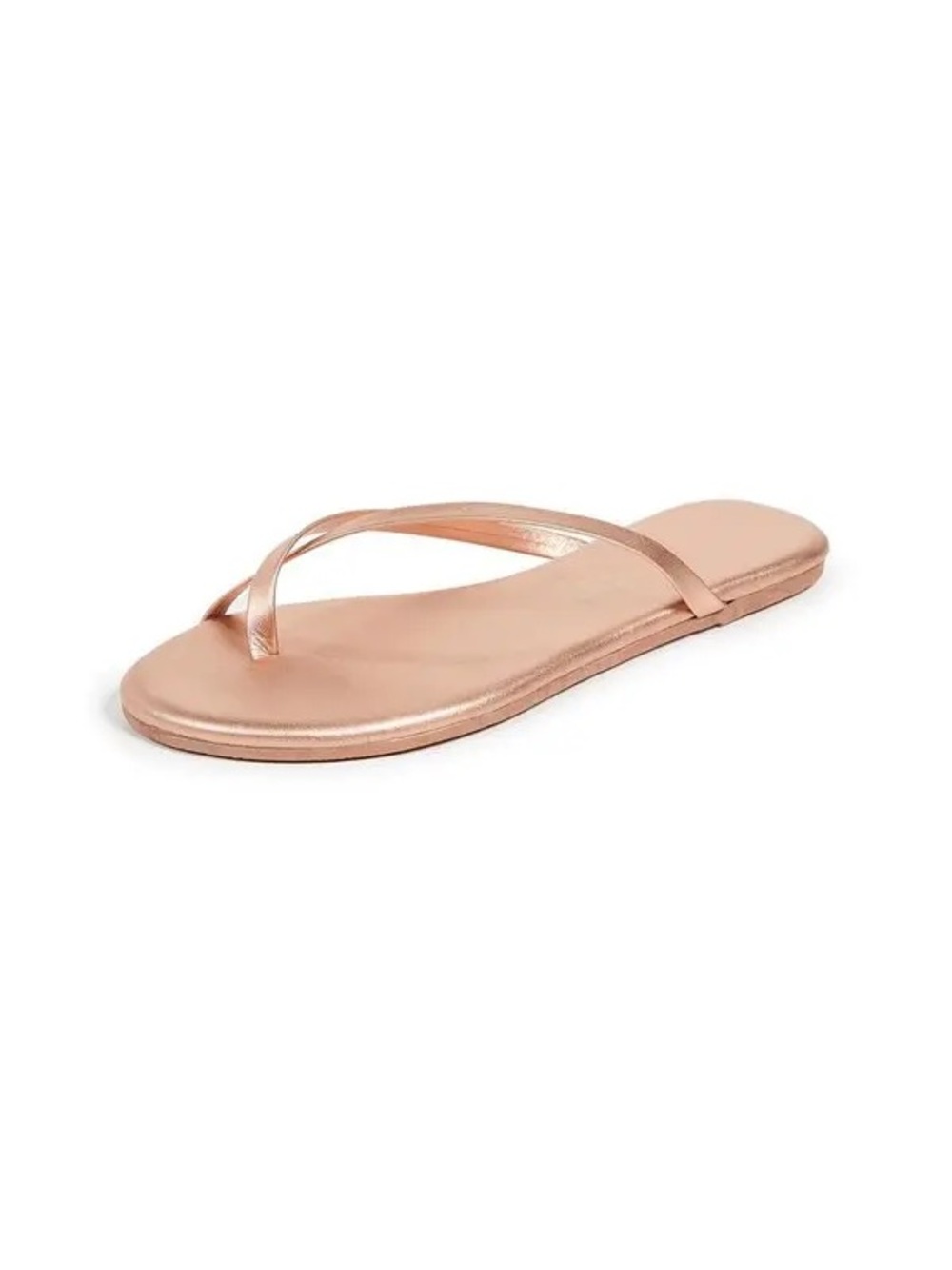 TKEES Riley Metallic Rose Gold Thong Sandal 11